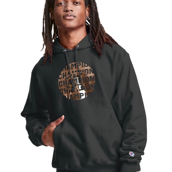 Champion Black W/ Gold Metallic Hoodie - Picture 2 of 7
